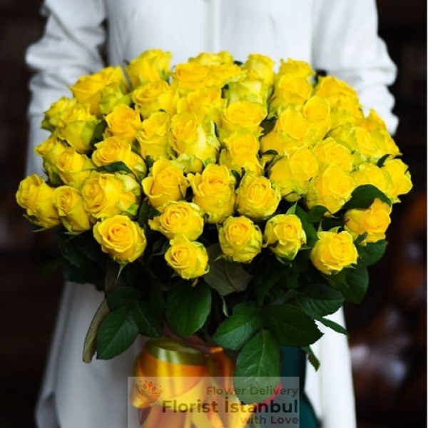 Yellow Rose Bouquet 50 Roses