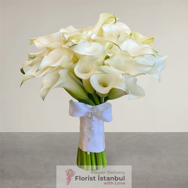 İstanbul Florist Weißer Gala-Brautstrauß